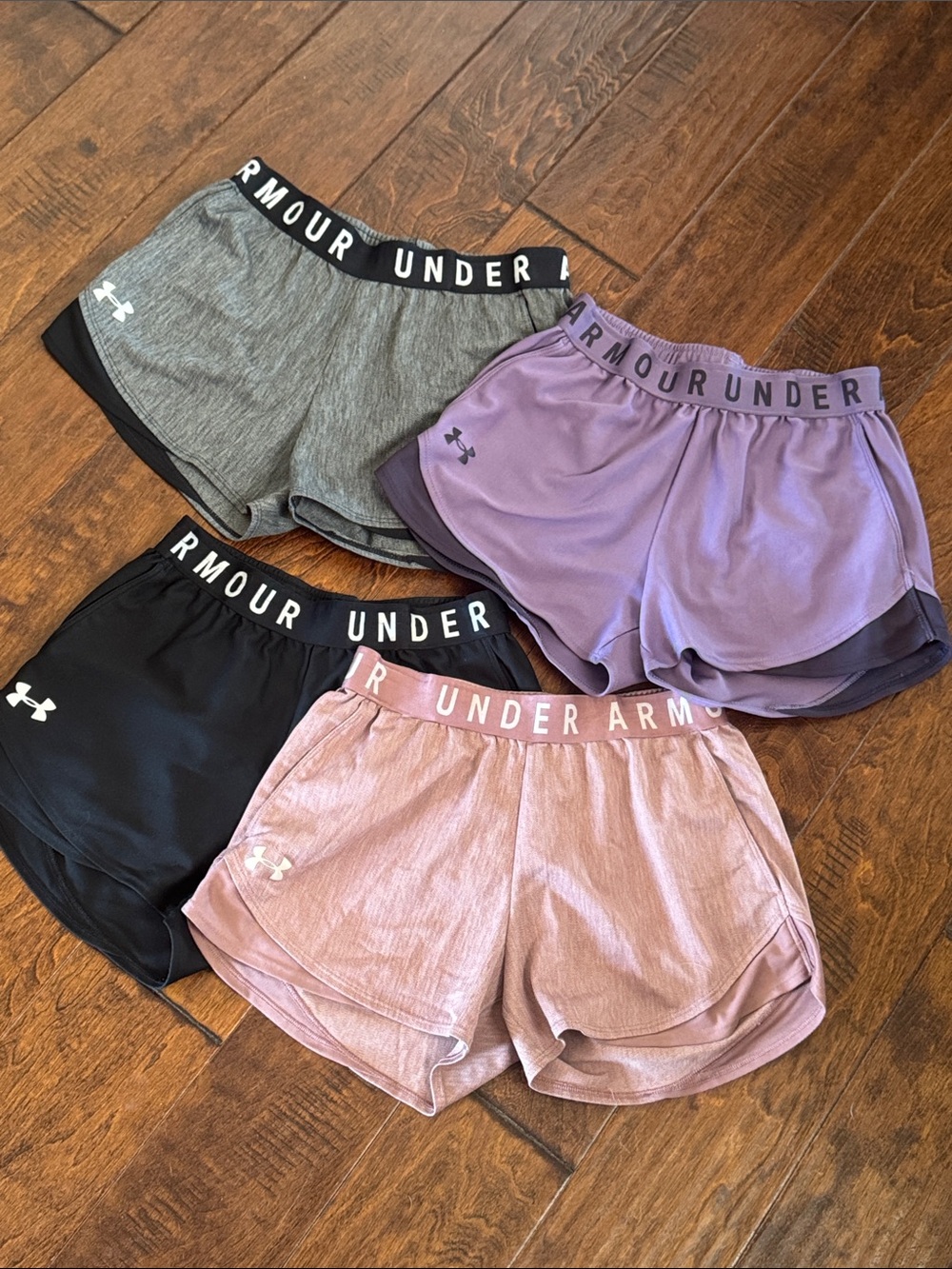 Under Armour Women’s Athletic Shorts size XS— Pink, Purple, Gray, Black